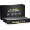 NICGIGA 8 porte 5g Ethernet Switch Unmanaged, con 8 porte Base-T 5Gbps, NICGIGA 5Gb switch di rete non gestito semplice da usare per NAS 5G, PC, router WiFi 7, adattatori/NIC 5G.