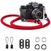 VOVMOEYA Tracolla Fotocamera Corda,Cinghia per Fotocamera per Fujifilm X100V XS20 XT5 Canon EOS R6 R10 R50 M50 Sony Alpha A6000 A6400 A7 IV DSLR SLR Fotocamera Tracolla - Rosso