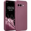 kwmobile Custodia Compatibile con Google Pixel 9a Cover - Protezione Back Case Morbida - Silicone TPU Effetto Metallizzato Lavanda Metallizzato