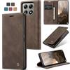 owlhold Cover Xiaomi 14T Pro Custodia Xiaomi 14T Pro Premium Pelle PU Portafoglio Flip Libro [Antiurto] [Cavalletto] [Carta Fessura] Custodia per Xiaomi 14T Pro 5G - Caffè