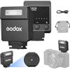 Godox iM22 - Mini flash per fotocamera con batteria da 470 mAh, 440 flash a piena potenza, 5 livelli per fotocamere Sony zve10, zv1, ecc, Canon, Nikon, Fuji, Olympus