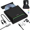 ORIGBELIE Nuovo Masterizzatore DVD Esterno, USB 3.0 Lettore DVD Esterno con Adattatore Ethernet, 3 Porte USB e 2 Porte TF/SD Card, Lettore CD Esterno per PC Portatile MacBook Windows Linux Mac OS con Custodia
