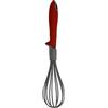 Pintinox Up frusta da Cucina in Silicone, Resistente al Calore, Manico Antiscivolo e Autoportante, Ideale per Superfici Antiaderenti, Colore grigio con manico rosso