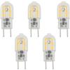 Bonlux Lampadina LED G6.35 da 3 W, AC/DC, 12 V, luce bianca calda, 3000 K, Bi pin JC, tipo GY6.35, per lampada da scrivania, Accent, display, illuminazione paesaggistica (5 pezzi)