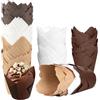 Ouxayapl 200 Pezzi Pirottini per Muffin Carta Tulipano,Dimensioni Standard, Naturale & Non Sbiancata, Pirottini per Muffin per Matrimoni/Feste/Natale/Compleanni/Pasticeria (A)