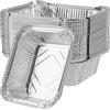 PUCSIQ 30 ciotole in alluminio da 400 ml, quadrate, in alluminio, 14,5 x 12 x 5,5 cm, ciotole in alluminio in pellicola di alluminio, senza coperchio, ciotole in alluminio per barbecue, torte, frutta