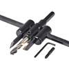 KATUR Sega a tazza regolabile Kit di punte da 30 mm a 200 mm, punta da trapano per legno a secco per taglio rotondo, strumenti per la lavorazione del legno con foro a torsione per il fai da te
