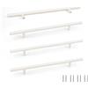 SPDYCESS 4 pezzi Maniglie per Mobili da Cucina, Maniglia per Cassetto della Porta della Camera da Letto, per Armadio per Decorazione della Casa Ufficio Bagno, Ø12 mm, Distanza dei Fori 192mm, Bianco