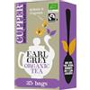 CUPPER Tè Nero Earl Grey Biologico e Fairtrade, Ingredienti da Agricoltura Biologica, Gusto Leggero e Rinfrescante, Filtri 100% Biodegradabili, Confezione da 25 Bustine