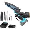 YARDCARE Mini Motosega a Batteria,6 Pollici Motosega Elettrica per Potatura con Pompetta Olio,Motosega da Potatura per il Taglio del Legno Giardini,Batteria Ricaricabile e Caricabatterie