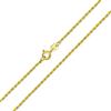 Bling Jewelry Catena A Maglie Di Corda 2 Mm 30 Gauge Per Collana Da Donna In Argento 925 Placcato Oro 14K Made In Italy 20 Pollici