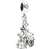 Generic Ciondolo pendente Belle della Bella e la Bestia in argento sterling 925 compatibile con ciondoli Charms, Trollbeads, Chamilia, Biagi e molti altri braccialetti con ciondoli del Regno Unito.