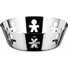 Alessi Girotondo AKK03 Cestino di Design con Bordo Traforato, Acciaio