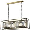 Opviq Modern Glam Chandelier, finitura anticata, 80 x 22 cm, corpo in metallo, 4 x E27 Max 6 W, IP20, Perfect for Hotels & Elegant Spaces, lunghezza 60 cm