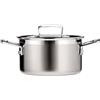 Le Creuset Pentola con coperchio in acciaio inox, 20 Cm, Volume 3.0 L, Argento, 31.5 x 22.6 x 9.1 Cm, 96200720001000