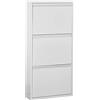 DRW Scarpiera, Metallo, Bianco, 103x50x15 cm