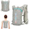 MUNTE Zaino Trail Running 5L, Grigio Gilet da Corsa in Nylon, Gilet Running Donna con Strisce Riflettenti, Unisex, Adatto per La Corsa, L'arrampicata e i Viaggi