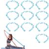 DEHUB 10 fasce elastiche per yoga, da ginnastica con 11 fiocchi, cinghie elastiche, facili da indossare e altamente elastiche, ideali per esercizi di stretching (blu)