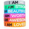 Solza Braccialetti in silicone motivazionali Set di 6 braccialetti in silicone, 6 colori e 6 messaggi diversi che daranno luce alla tua giornata | Taglia Unisex Adulti, 20 cm x 1,2 cm | Non tossic