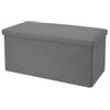 DRW Pouf arcon pieghevole in MDF e tessuto grigio