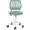 FurnitureR Sedia da scrivania ergonomica girevole senza braccioli, sedia da ufficio regolabile in altezza con ruote, comoda sedia da lavoro per casa, ufficio, camera da letto e studio