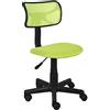 BAKAJI Sedia Girevole Scrivania Regolabile in Altezza Poltrona con Ruote Ufficio cameretta Schienale ergonomico a Rete Traspirante Seduta Imbottita (Green)