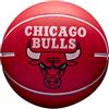 Wilson Pallone da Basket, NBA Dribbler, Chicago Bulls, Utilizzo Indoor e Outdoor, Taglia per Bambini, Nero/Rosso