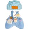 CKLHCFF 4 pezzi vestiti per bambola, vestiti per bambole da 17 cm di peluche, 4 pezzi Set di Doll Clothes per accessori da 17 cm, graziosi vestiti per bambole per accessori per bambole (senza bambola) (blu)