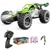 Pmgud Trucks Macchina Telecomandata Auto 1:18 Rc Cars, 2,4 GHz All Terrain Offroad Auto Radiocomandata 2WD 20 km/h Impermeabile con 2 Batterie Regalo Per Bambini Di 6-14 Anni(Verde)