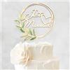 DazzJoy Just Married Cake Topper in legno, decorazione per torta nuziale, in legno, decorazione per torta nuziale, decorazione per torta nuziale, decorazione per torta nuziale, decorazione per torta