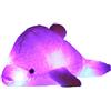 Zinsale 7 cambi di colore LED Lighten Giocattolo farcito con i delfini Cuscino peluche Luce notturna (Rosa, 45cm)