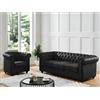 Divano 3 posti in Pelle di bufalo Nera - CHESTERFIELD