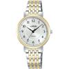 Lorus Orologio da donna. Movimento al quarzo a 3 aghi, resistenza all'acqua di 5 atm, bracciale in acciaio a forma rotonda - riflette il tuo stile con precisione e durata