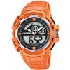 Calypso Orologio Uomo K5767/1 Flash Time cassa di Gomma Multicolore cinturino in Gomma Arancione