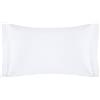 VANITA' DI RASO Coppia di federe a 2 volani (2 pezzi) Set 2 federe a 2 volani copricuscino guanciale letto 50 x 80 cm in puro raso di cotone Made in Italy (BIANCO)