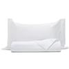 VANITA' DI RASO Set Lenzuola federe Parure Letto in Raso di Puro Cotone Made in Italy (Singolo, Bianco)
