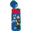Seven Borraccia Termica Borraccia MICKEY MOUSE - per Bambini con Cannuccia 460 ML NO BPA - Asilo, Scuola Elementare - Acciaio Inox, Mantenimento Temperatura fino a 24h