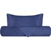 VANITA' DI RASO Vanità di Raso Set Copripiumino Una Piazza e mezza, in Raso di Cotone, Sacco Copripiumino 200x200cm + 1 Federe 50x80cm, Made in Italy - Blu