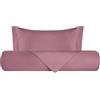 VANITA' DI RASO Vanità di Raso Set Copripiumino Una Piazza e mezza, in Raso di Cotone, Sacco Copripiumino 200x200cm + 1 Federe 50x80cm, Made in Italy - Rosa Nostalgia