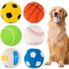PORFOYO Giocattolo Cigolante per Cani: 6 Pezzi Palla per Cani Indistruttibile, Pallina per Canis, Palla Interattiva per Canis, Alto Rimbalzo Palline per Canies Di Piccola Media Grande Taglia