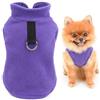SMALLLEE_LUCKY_STORE Gilet in pile per cuccioli in tinta unita con anello al guinzaglio per cani di piccola taglia, gatto, ragazzo, ragazza, Yorkie, chihuahua, gattino, caldo abbigliamento autunnale e