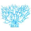 Ancllo Corallo artificiale per acquario, pianta ornamentale in resina colorata, blu, 19 x 24 cm