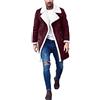 CUTeFiorino Giacca invernale calda da uomo, con colletto rovesciato, giacca softshell per softcoat antivento, giacca con asole, Colore: rosso, XL