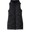 Suncadmious Gilet Trapuntato Senza Maniche da Donna con Cappuccio Caldo con Tasche Tinta Unita Lungo Temperamento con Cappuccio in Cotone Giacca da Cavallo (Nero,XXL)