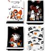 Arquiel Halloween Boo Zucca Gatto Set di 4 Strofinacci Cucina Strofinacci Cotone 100% Assorbente Canovacci Cucina Decorazione Regali di Vacanza 48 Cm X 70 Cm