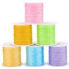 PH PandaHall PandaHall - 6 rotoli di filo di nylon intrecciato da 0,6 mm, per nodi cinesi, macramè, perline per fai da te, braccialetti dell'amicizia, collane e gioielli, NWIR-TA0001-09A-YS-EU