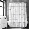 Loti Living Tenda Doccia 180 x 200 cm - Resistente alla Muffa e all'Acqua - Tessuto in Poliestere - Con Bordo Ponderato - Tenda Vasca da Bagno - Ganci Inclusi - Cube