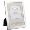 Maturi Cornice per foto placcata in argento - Finitura con bordo piatto 6,5 × 9 cm