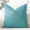 Artscope 1 Pezzi Federe per Cuscini in Finto Lino Minimalista Copricuscini Decorativo per Domestica Soggiorno Camera da Letto Divano 55x55cm, Blu Verde