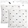 Capgoost 2 Pezzi Halloween Federa Cuscino, 45 x 45 CM Fantasma Federe Cuscini, Copricuscini Divertenti Fantasma, Copricuscino Peluche Halloween, Cuscino per Divano Camera Lenzuola Camera Home Decor
